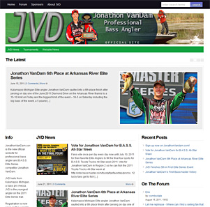 Thumbnail sample of JonathonVanDam.com tournament angler website design by AnglerHosting.com Thumbnail sample of JonathonVanDam.com tournament angler website design by AnglerHosting.com