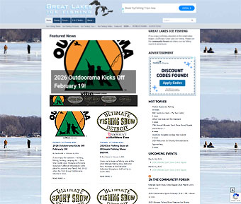 Thumbnail image of GreatLakesIceFishing.com website sample 2026